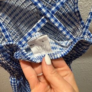 Zara Checkered Blue and White Dress